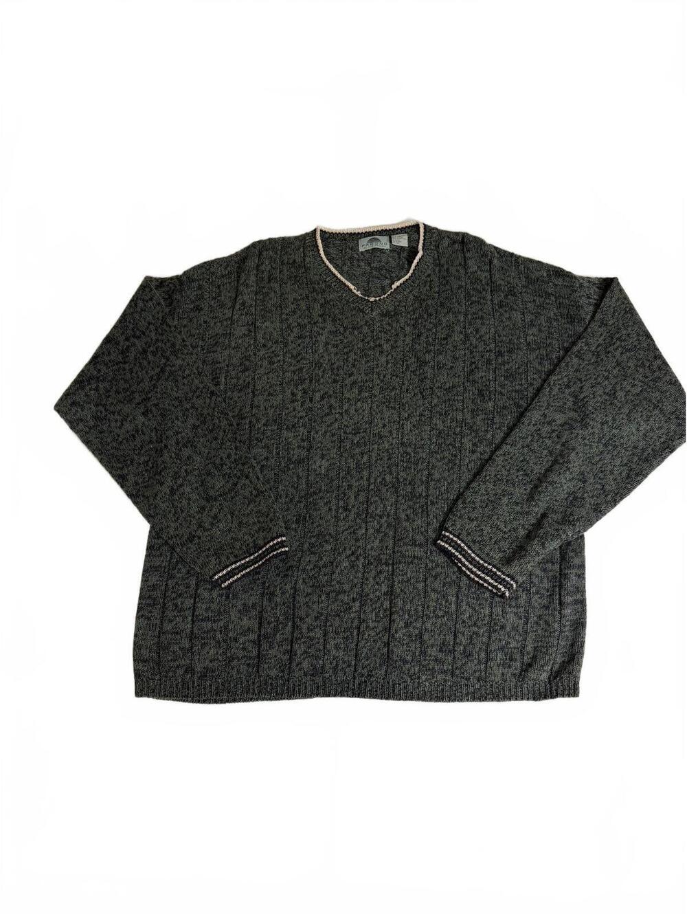 Vintage Fresno The Jean Company XL Dark Grey Ramie Cotton Blend Sweater